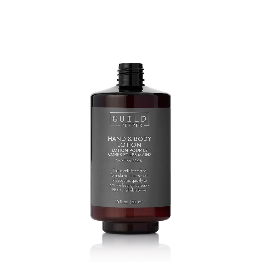 Guild+Pepper Body Lotion Refillable Tamper-Proof Bottle, Empty, Pump Sold Separately, 10oz/300ml